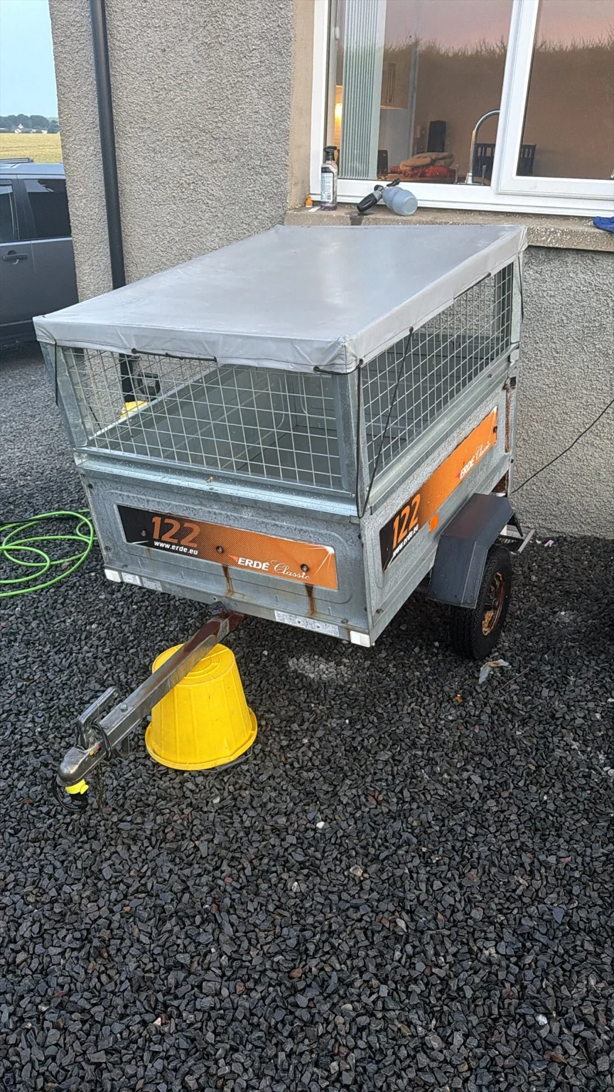 Covered cage trailer hire in Fraserburgh Aberdeenshire